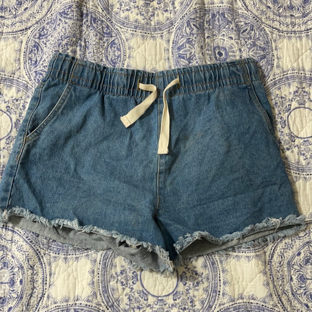 91 Denim Jogger Short Jean Shorts super high rise